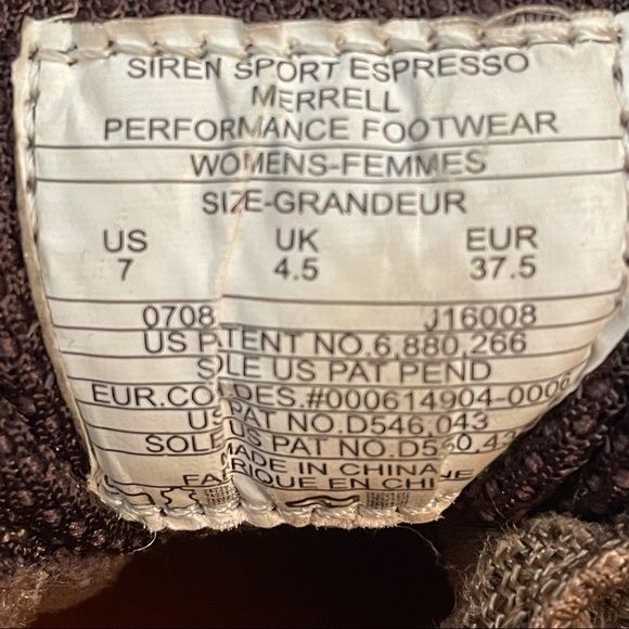 Merrell Siren Sport Expresso Hiking Shoes - Picture 11 of 13